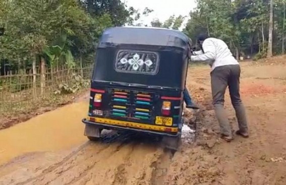 Road turned into ‘Death Trap’ under Kadamtala Assembly constituency in North Tripura Road turned into ‘Death Trap’ under Kadamtala Assembly constituency in North Tripura